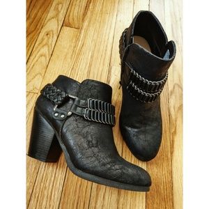 Black booties from JustFab